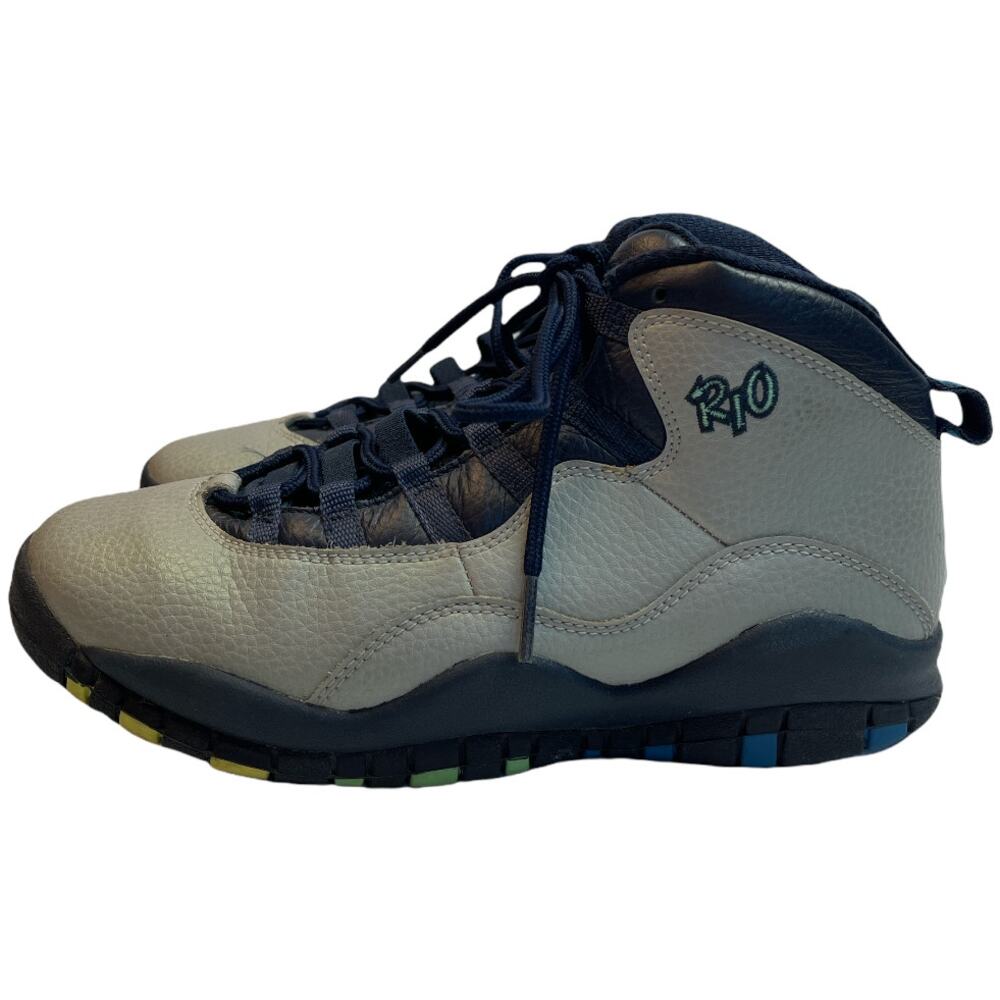 Nike Air Jordan 10 Retro Rio GS Wolf Grey Blue Shoes 310806-019 Size 5Y